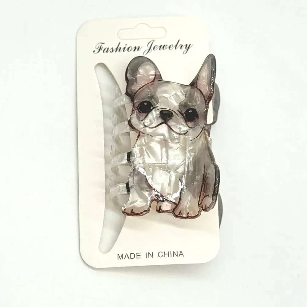 French Bulldog Frenchie Puppy Hair Claw Clip NEW